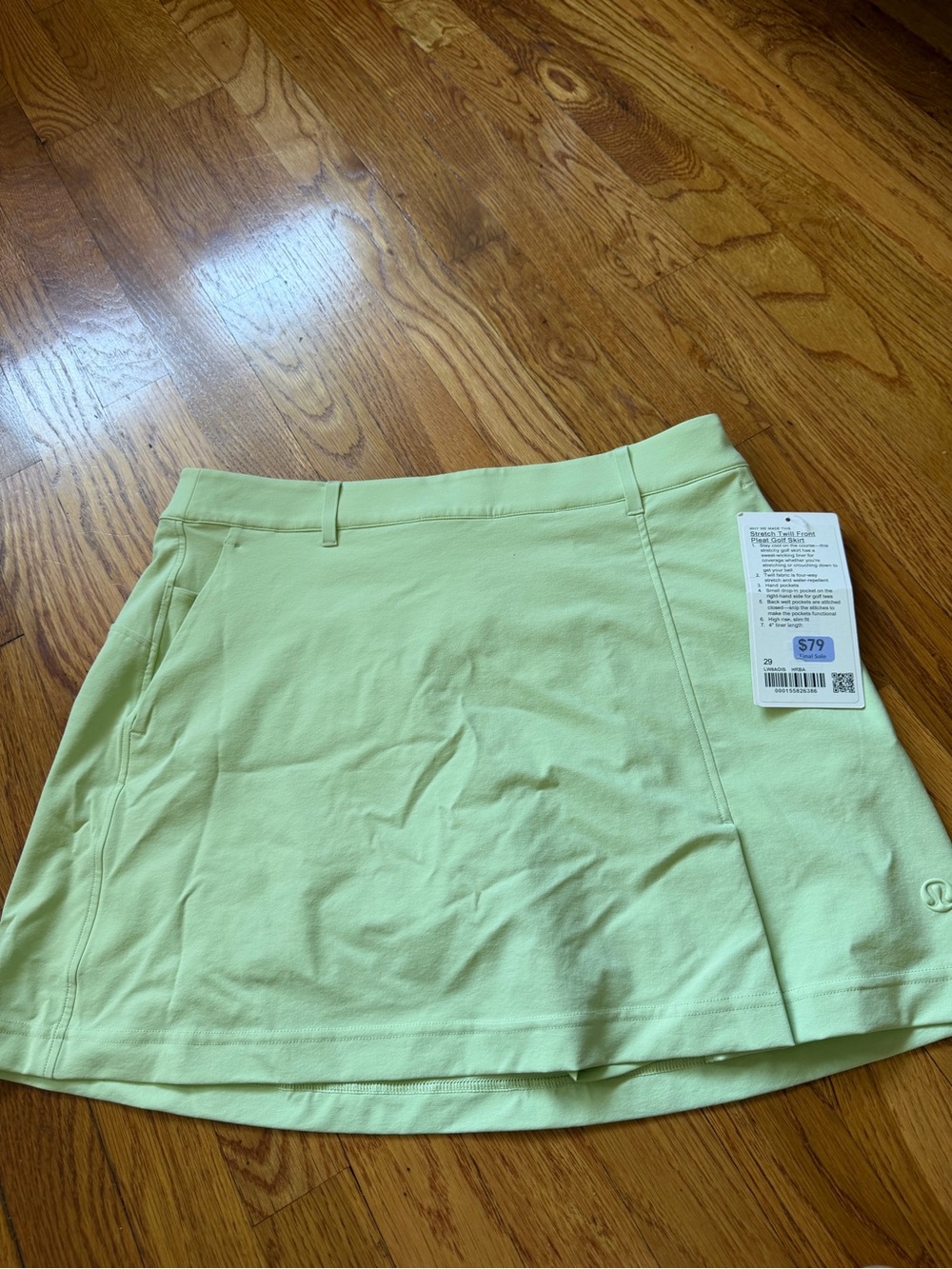 lululemon athletica Light Green Athletic Skort